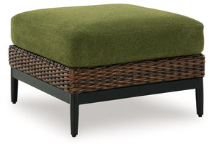 Horizon Hall - Brown / Green - Ottoman With Cushion