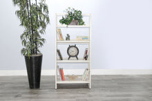 60" Folding Bookcase - White