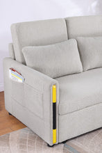 Percy 55.5"W Beige Teddy Velvet Sleeper Loveseat