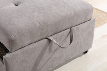 Hannah 35"W Gray Woven Convertible Armchair