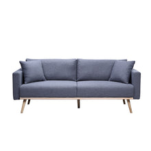 Easton 75"W Dark Gray Linen Fabric Sofa