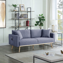 Easton 75"W Dark Gray Linen Fabric Sofa