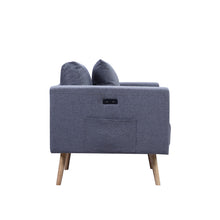 Easton 75"W Dark Gray Linen Fabric Sofa
