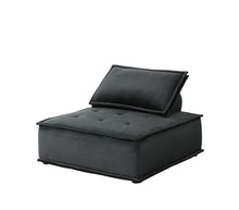 Anna 40"W Black Velvet Set of 2 Armless Lounge Chair