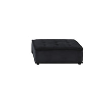Anna 40"W Black Velvet Set of 2 Armless Lounge Chair
