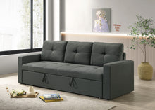 Burleigh 83.5"W Dark Gray Fabric Sleeper Sofa