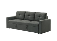 Burleigh 83.5"W Dark Gray Fabric Sleeper Sofa