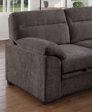 Kipling II 95" Brown Chenille Sleeper Sectional Sofa