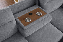 Kipling II 95" Light Gray Chenille Sleeper Sectional Sofa