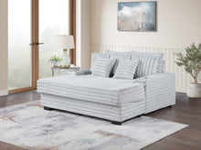 Symphony 67"W Light Gray Corduroy Oversized Sofa Chaise Lounge Chair
