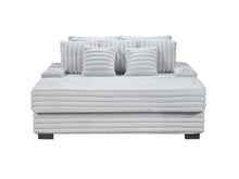 Symphony 67"W Light Gray Corduroy Oversized Sofa Chaise Lounge Chair