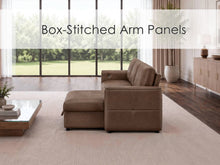 George 95" Caramel Pet-Friendly Scratch-Resistant Performance Fabric Convertible Sleeper Sectional