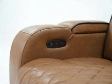Jazz 74" Light Brown Leather Aire Transformer Power Reclining Loveseat
