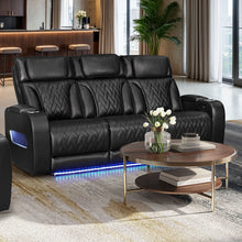 Jazz Black Leather Aire Transformer Power Reclining Sofa