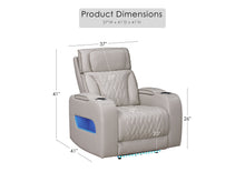 Jazz Ice Leather Aire Transformer Power Reclining Chair