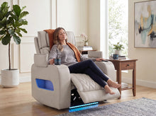 Jazz Ice Leather Aire Transformer Power Reclining Chair