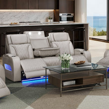 Jazz Ice Leather Aire Transformer Power Reclining Sofa