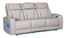 Jazz Ice Leather Aire Transformer Power Reclining Sofa & Loveseat Living Room Set