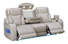 Jazz Ice Leather Aire Transformer Power Reclining Sofa