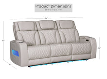 Jazz Ice Leather Aire Transformer Power Reclining Sofa