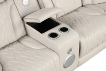 Jazz 117"W Ice Leather Aire Transformer Power Reclining Sectional Sofa