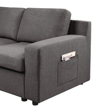 Waylon 119" Gray Linen 4-Seater Sofa