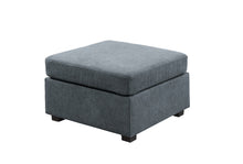 Isla 119" Gray Woven 7-Seater Sectional Sofa