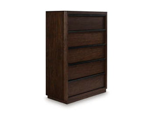 Dilenno - Dark Brown - Five Drawer Chest