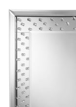 Yves - Acrylic Crystal Inlay Floor Mirror - Silver