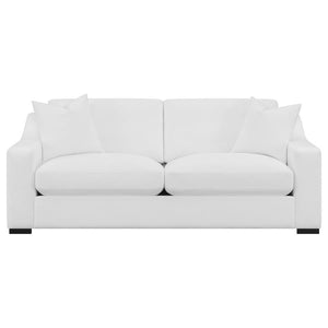 Ashlyn - Upholstered Sloped Arm Sofa - White