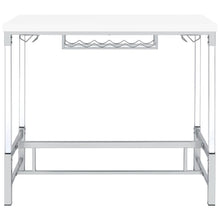 Norcrest - Acrylic Leg Bar Table - White High Gloss