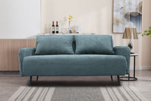 Lawson 61"W Gray Fabric Convertible Loveseat Sleeper