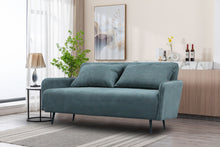 Lawson 61"W Gray Fabric Convertible Loveseat Sleeper