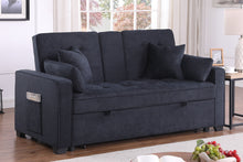Cody II 70" Dark Gray Woven Convertible Sleeper Loveseat