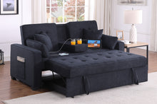 Cody II 70" Dark Gray Woven Convertible Sleeper Loveseat