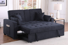 Cody II 70" Dark Gray Woven Convertible Sleeper Loveseat
