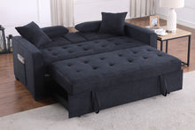 Cody II 70" Dark Gray Woven Convertible Sleeper Loveseat