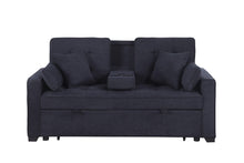 Cody II 70" Dark Gray Woven Convertible Sleeper Loveseat