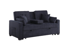Cody II 70" Dark Gray Woven Convertible Sleeper Loveseat