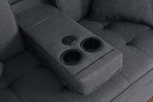 Cody II 70" Dark Gray Linen Convertible Sleeper Loveseat