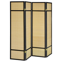 Pearce - 4-Panel Bamboo Room Divider Folding Screen - Natural