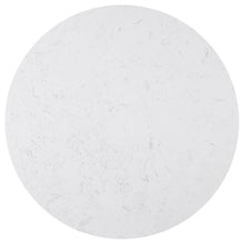 Sherry - Round Marble Top Dining Table - Rustic Espresso