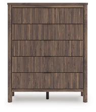 Pamytta - Brown - Five Drawer Wide Chest