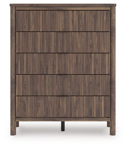 Pamytta - Brown - Five Drawer Wide Chest