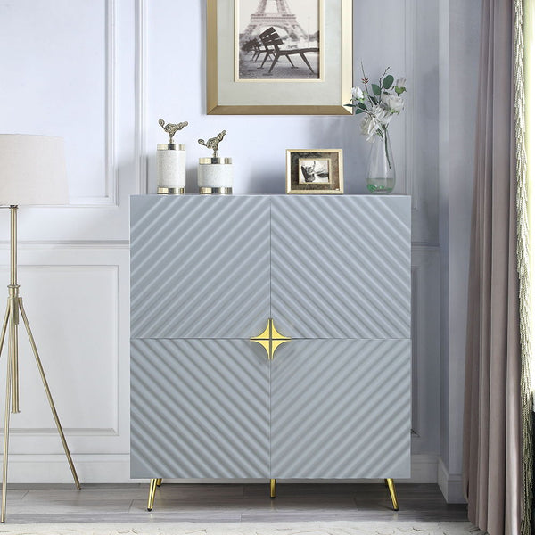Gaines Accent Cabinet Gray High Gloss