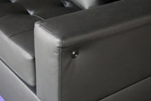 Genesis 85" Black PU Sofa