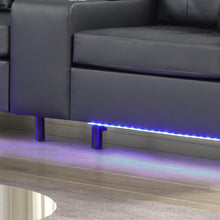 Genesis 85" Black PU Sofa