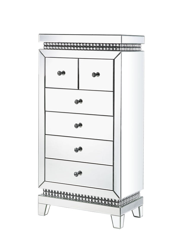 Lotus Cabinet Mirrored, Faux Ice Cube Crystals