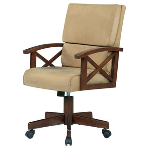 Marietta - Upholstered Swivel Dining And Game Chair - Tobacco