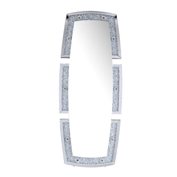 Noralie - 63" X 26" Floor Mirror With Faux Diamonds - Mirrored